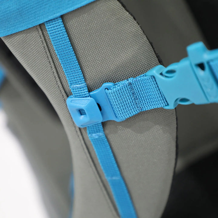 Close-up of the hip belt strap on the Vango Denali Pro rucksack, designed for extra support during DofE expeditions.