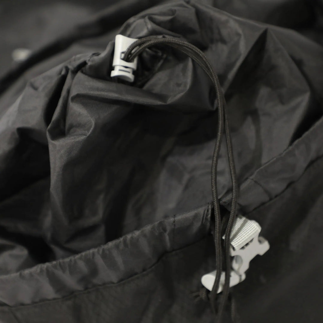 Drawstring closure system of the Vango Denali Pro 70:80 Rucksack for secure storage during DofE expeditions.