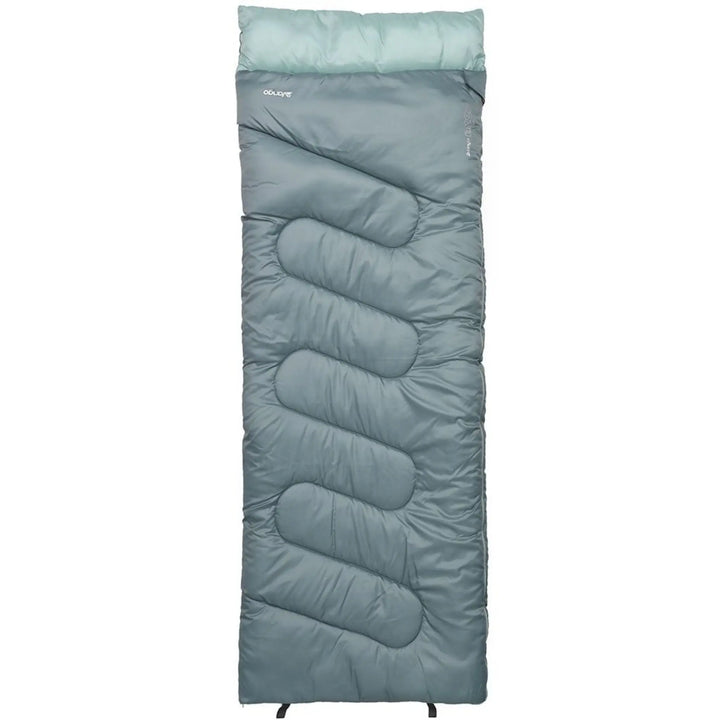 Vango Ember Single Sleeping Bag (Mineral Green) with zip closed.