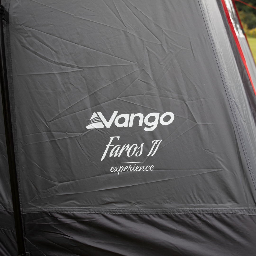 Vango Faros II Low Poled Drive Away Awning Logo on side of Awning