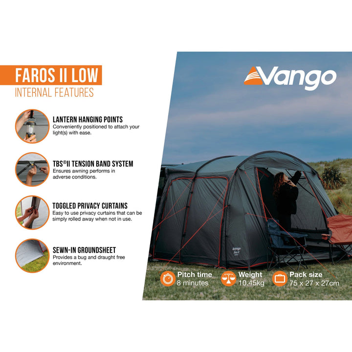 Vango Faros II Low Poled Drive Away Awning Internal Features