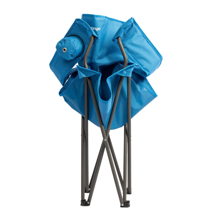 The Vango Fiesta Chair folded into its compact form, showing its portable outdoor chair design for easy transport and storage.