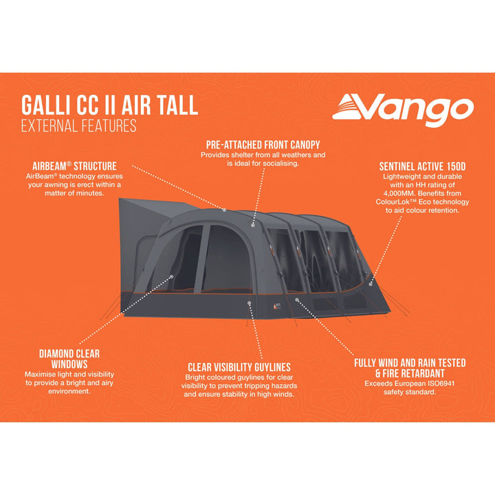 Vango Galli CC II Air Tall Drive Away Awning External features