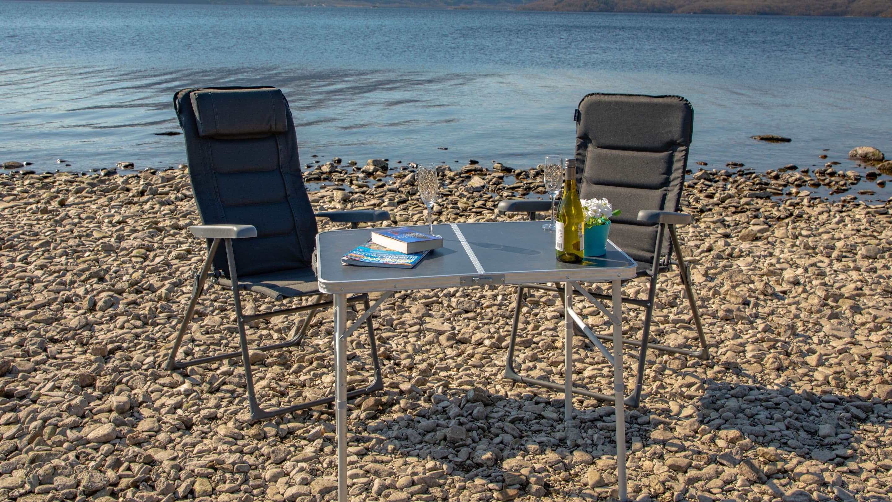 Vango Hampton Reclining Chairs on beach