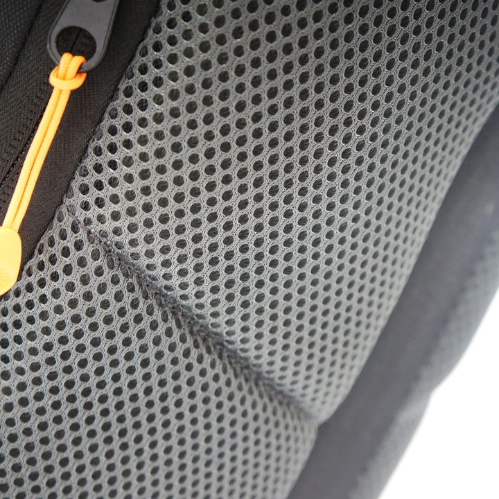 Detail of the AirMesh Back System on the Vango Hex Rolltop 25L rucksack.