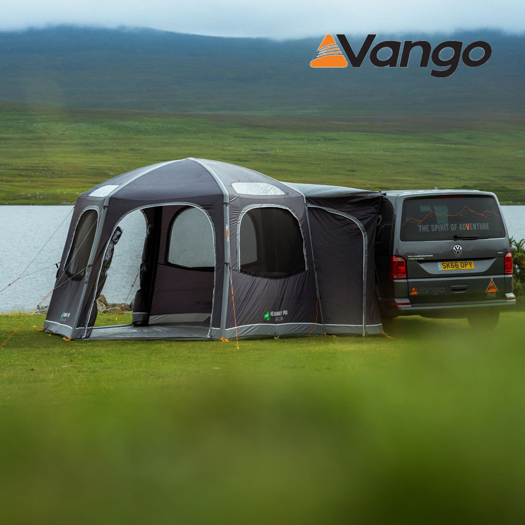 Vango HexAway Pro Air Low Awning Attached to VW Campervan