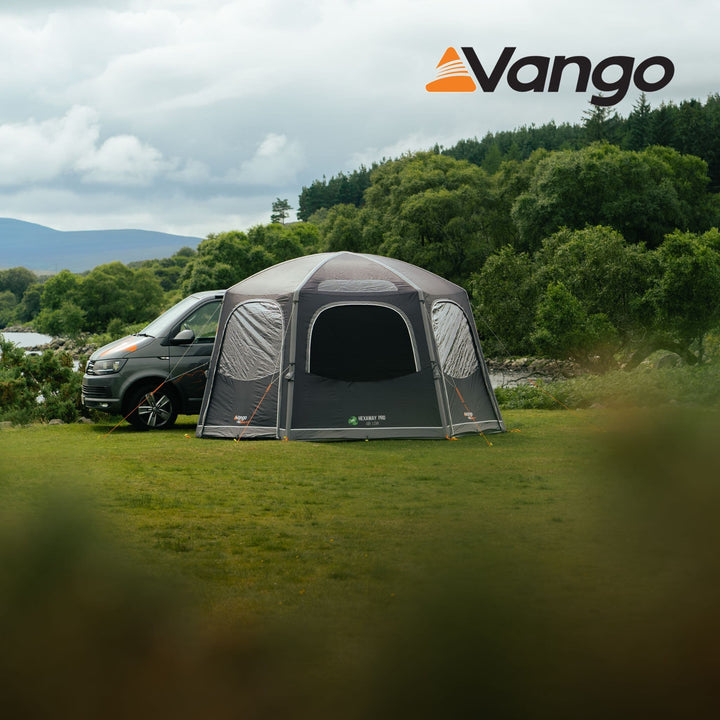 Vango HexAway Pro Air Low Awning Attached to VW Campervan
