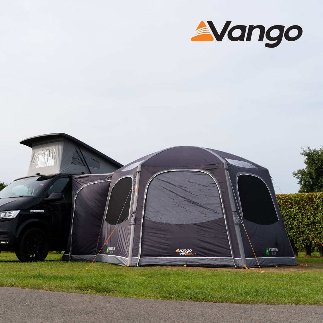 Vango HexAway Pro Air Low Awning Attached to Pop top VW Campervan