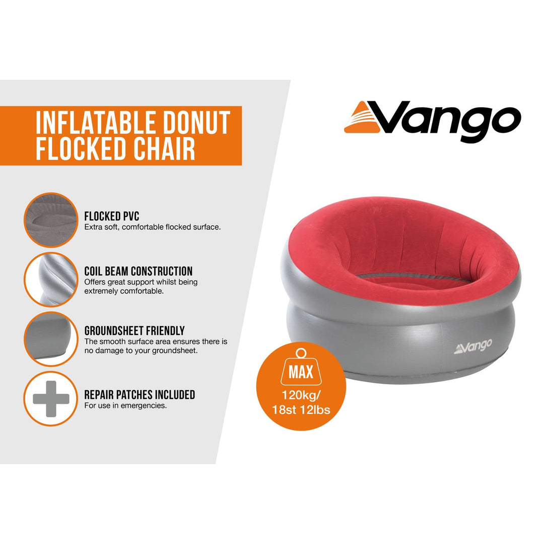 Vango Inflatable Donut Flocked Chair Information