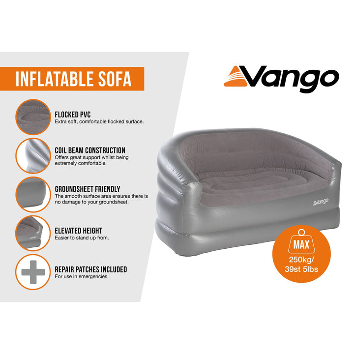 Vango Inflatable Sofa Grey Information