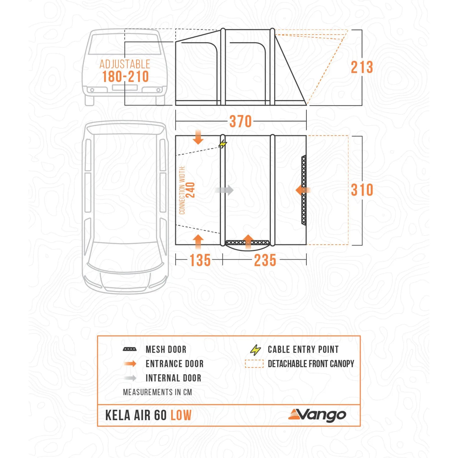 Vango Kela Edition 60 Drive Away Awning Floorplan