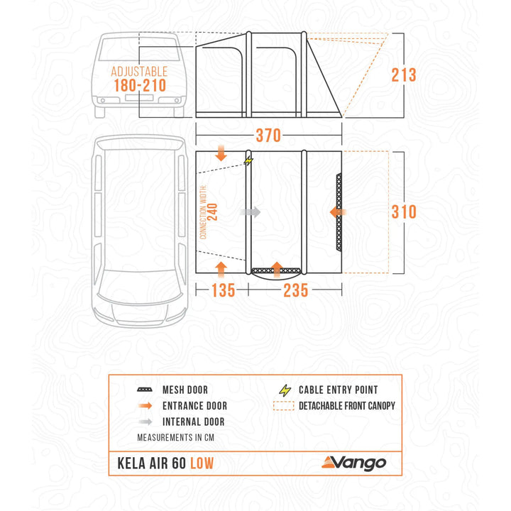 Vango Kela Edition 60 Drive Away Awning Floorplan