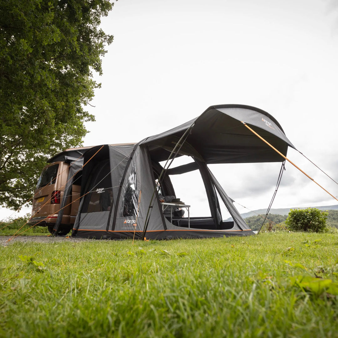 Vango Kela Edition 60 Drive Away Awning pitched on a campsite.