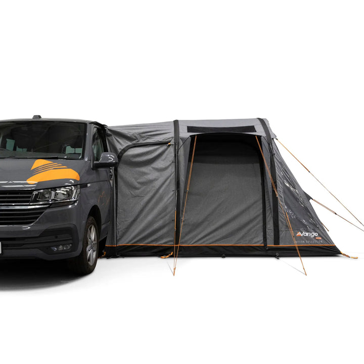Side view of the Vango Kela Edition 60 Drive Away Awning with its doors closed.