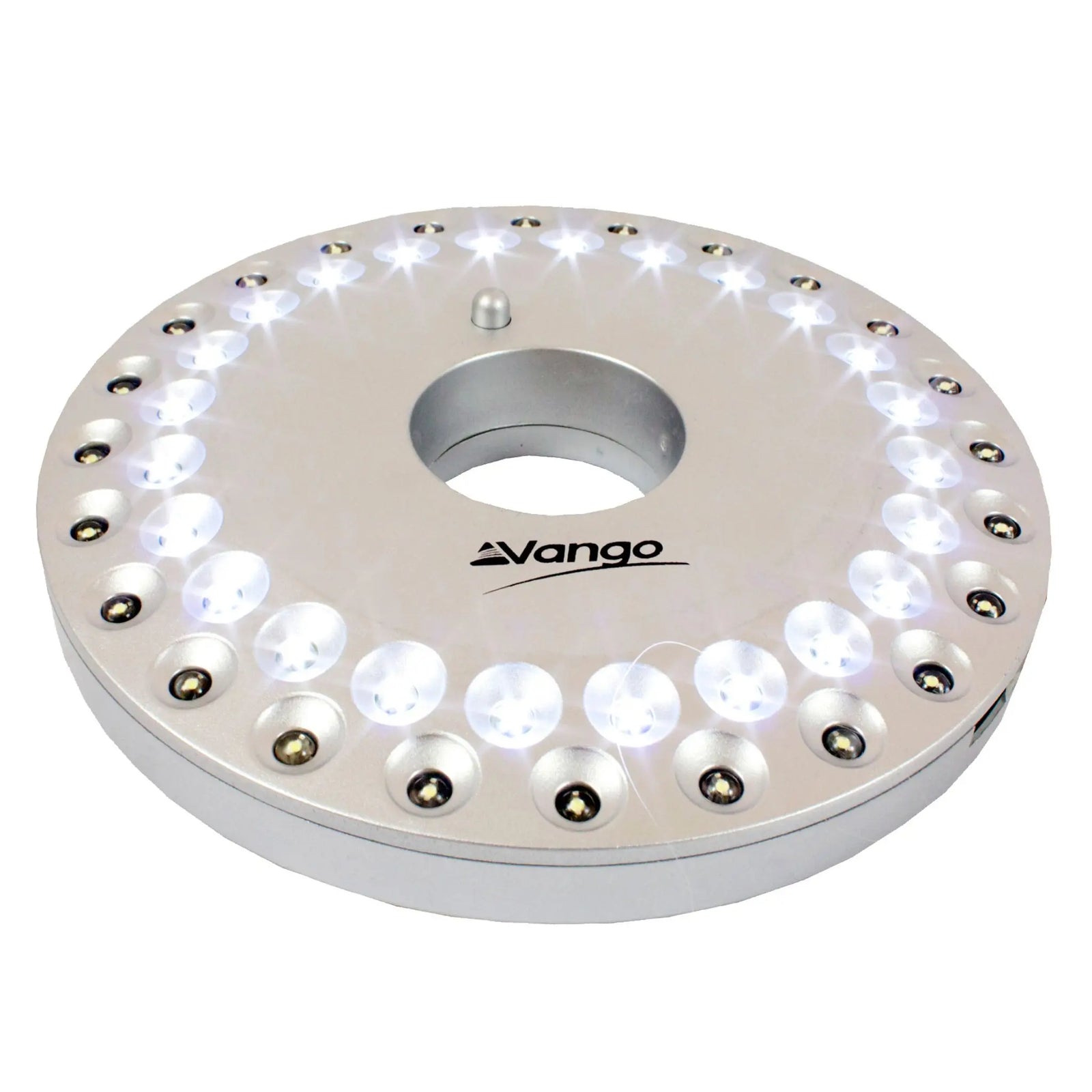 Vango Light Disc with 48 bright LEDs providing 75 lumens of illumination, ideal for camping and outdoor use.