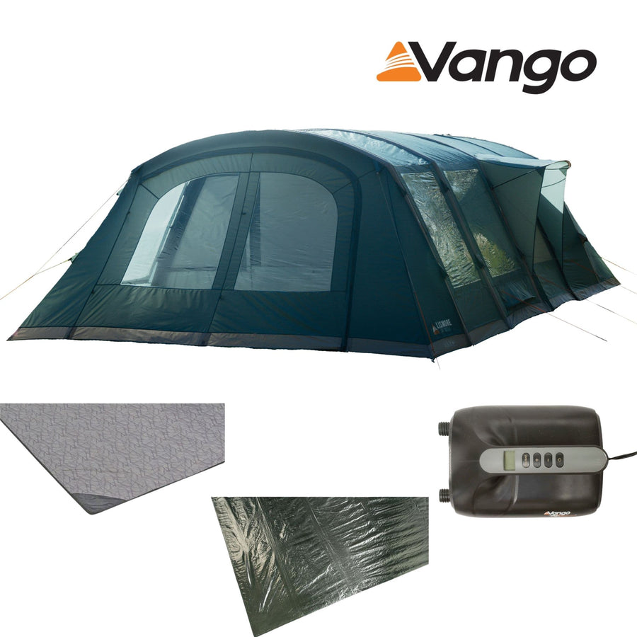 Vango Lismore Air 700DLX Ultimate Bundle - Includes tent, footprint groundsheet, Carpet & Turbo Pump