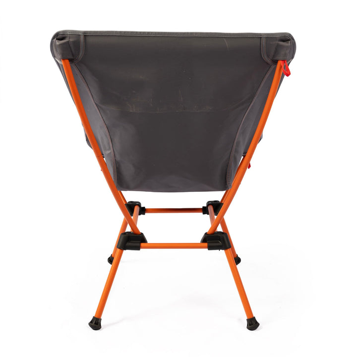 Rear view of the Vango Micro Lux Chair (Excalibur), showcasing its foldable design and sturdy construction for outdoor use.