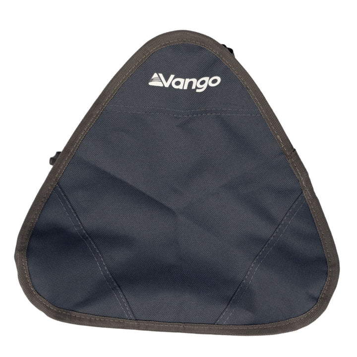 Top view of Vango Micro Stool India Ink – compact outdoor stool with durable polyester seat and Vango logo.