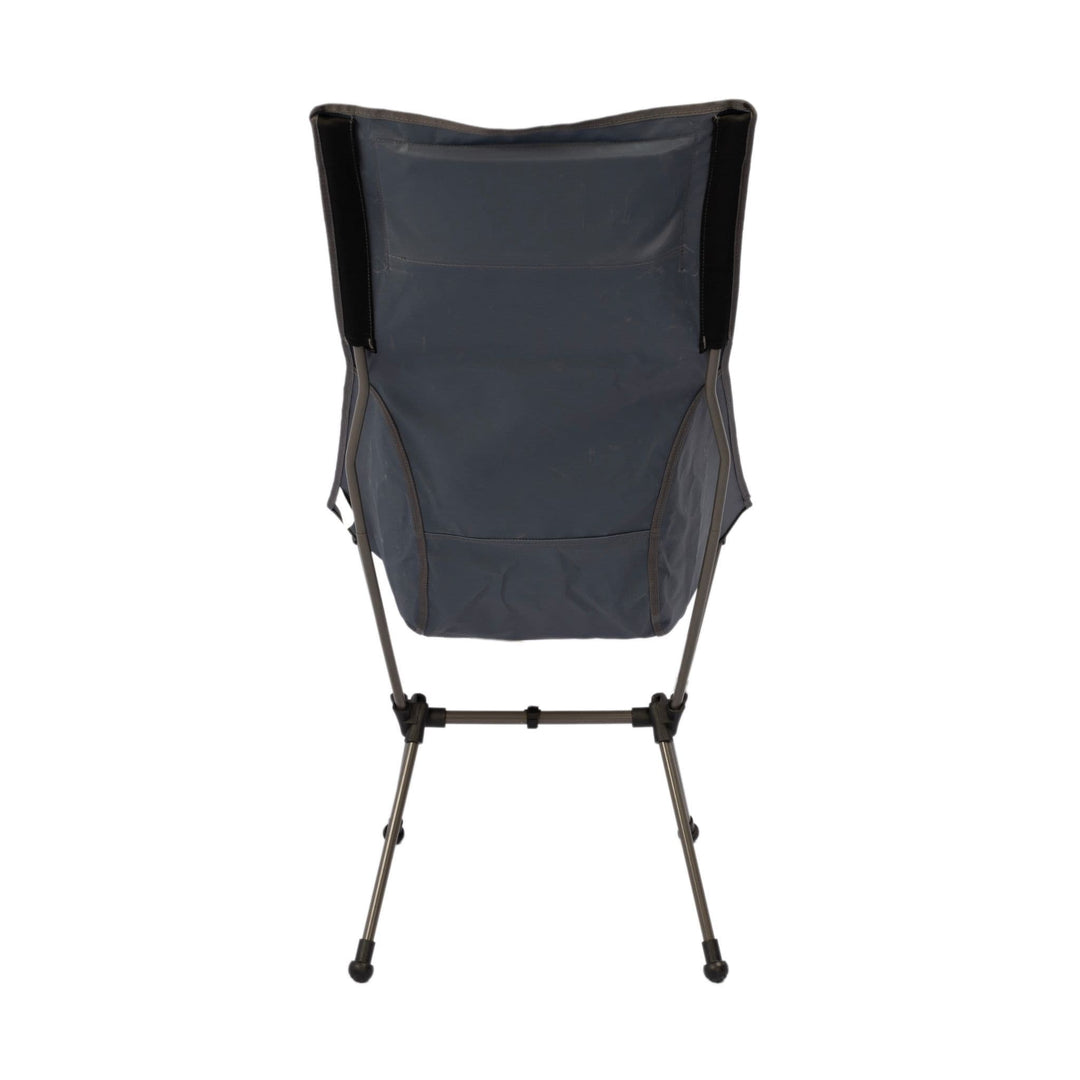 Back View of Vango Micro Tall Chair India Ink – Folding camping chair in India Ink with a tall steel frame and robust fabric seat for reliable outdoor comfort.