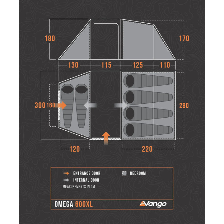 Vango Omega 600xl Tent Floorplan