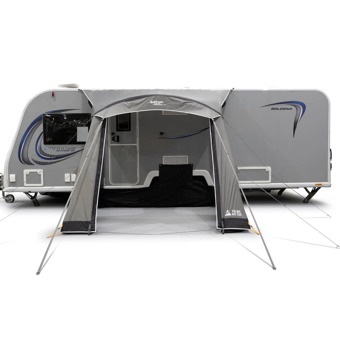 Vango Palma Air 260 Inflatable Caravan Awning front view.