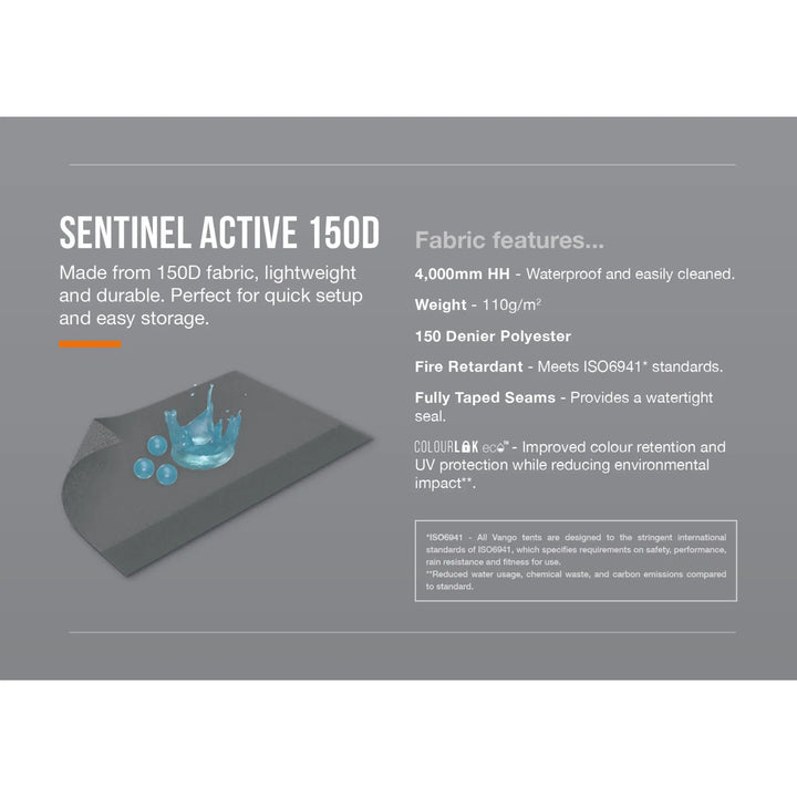 Vango Seninel Active 150D Canvas with 4,000HH.