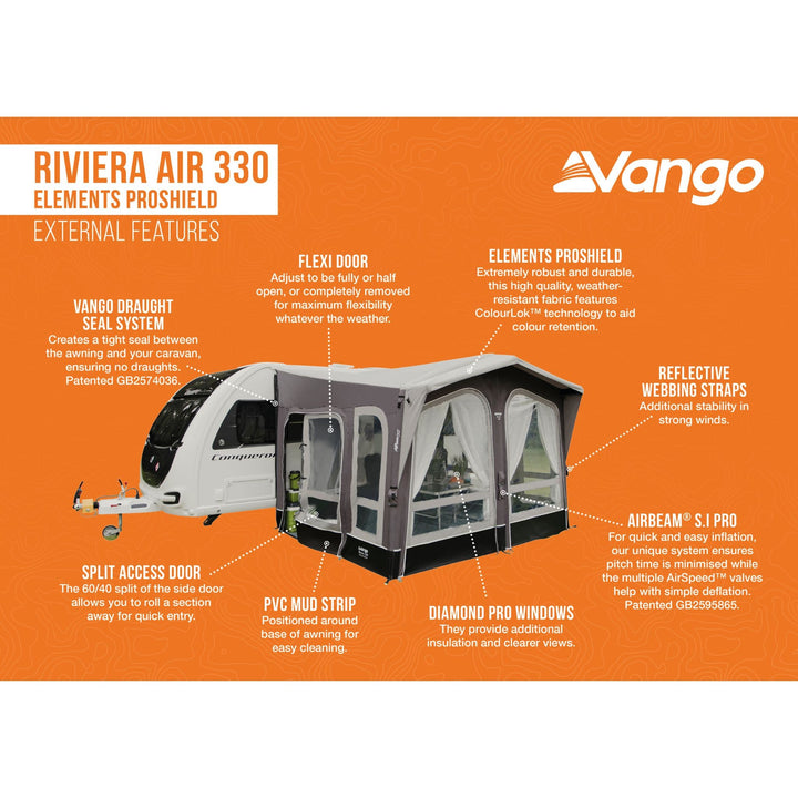 Vango Riviera Air 330 Elements ProShield Caravan Awning