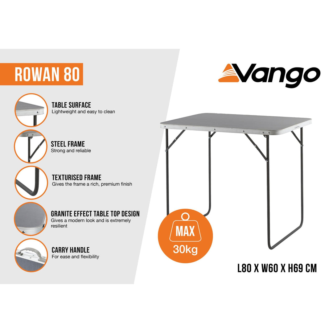 Vango Rowan 80 Table Features