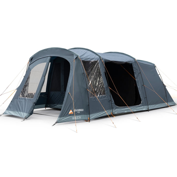 Vango Savannah 400 Poled Tent Front and Side Door Open