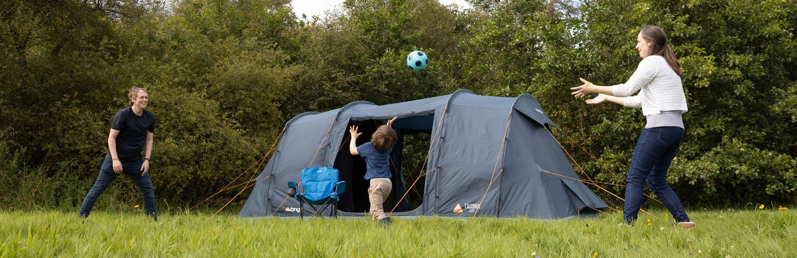 Vango Tacoma 400 Poled Tent In field Lifestyle