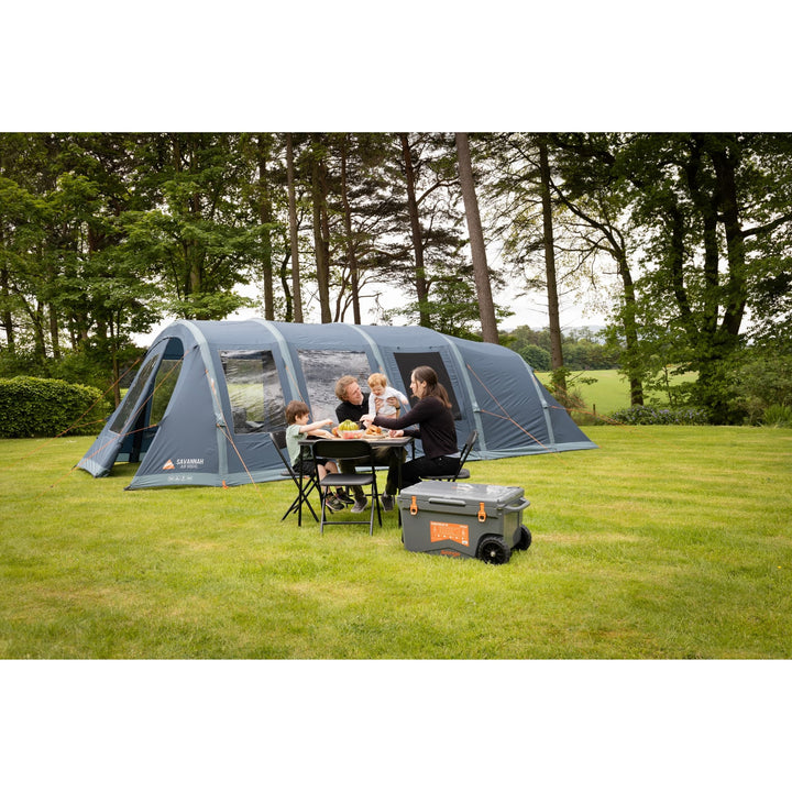 Vango AirBeam Savannah Air 600XL Tent Lifestyle image in field