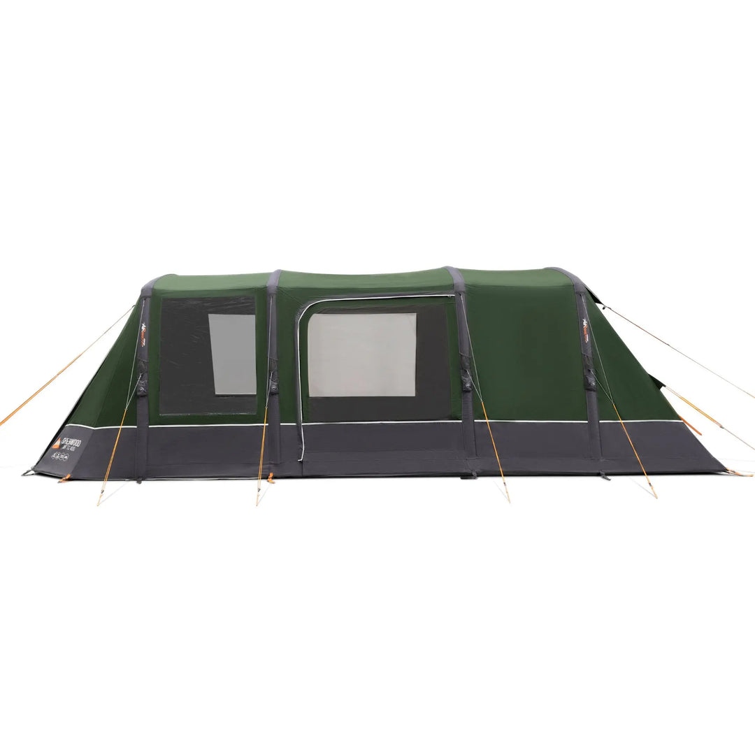 A Vango Sherwood Air TC 400 Tent with mesh windows, shown from the side against a plain white background.