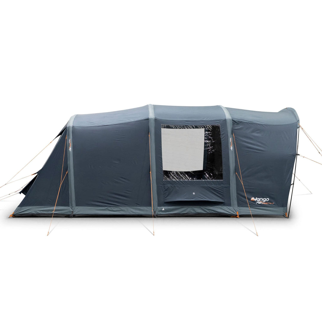 Side view of the Vango Sierra Air 500 tent, featuring the large windows and streamlined AirBeam design for 5 people.