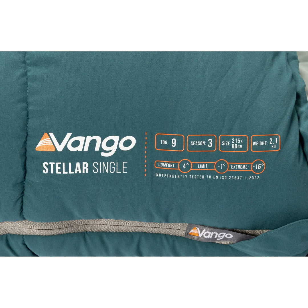 Vango Stellar Single Sleeping Bag temperature ratings