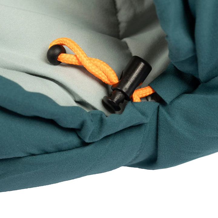 Close up of the Vango Stellar Single Sleeping Bag drawstring hood