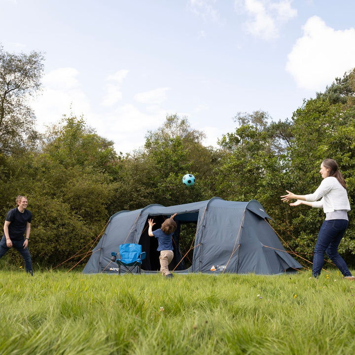 Vango Tacoma 400 Poled Tent Pitched in field lifestyle