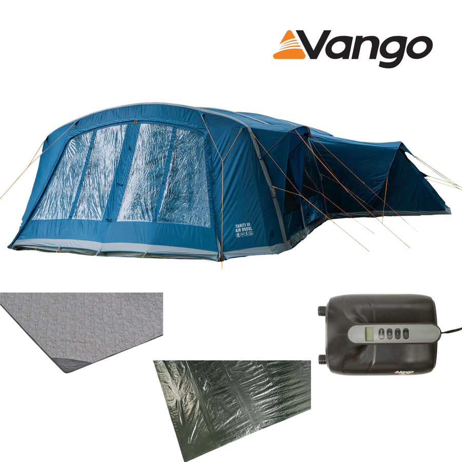 Vango Tahiti Air 850XL Ultimate Bundle - Includes Tent, Carpet, Footprint groundsheet and Turbo Pump