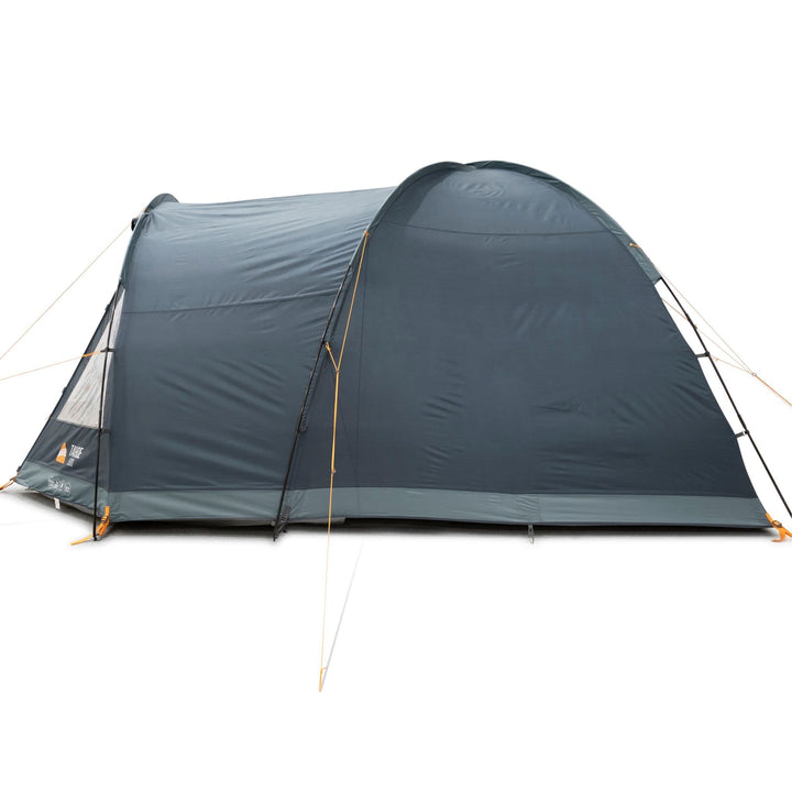 Side view of the Vango Tahoe 500 tent, illustrating the sleek profile and robust structure for weekend camping trips