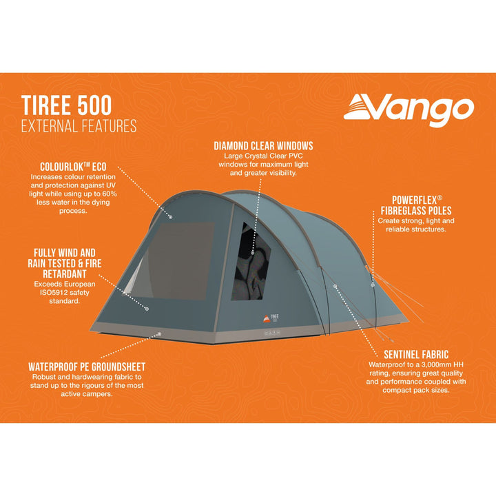 Vango Tiree 500 Poled Tent External features