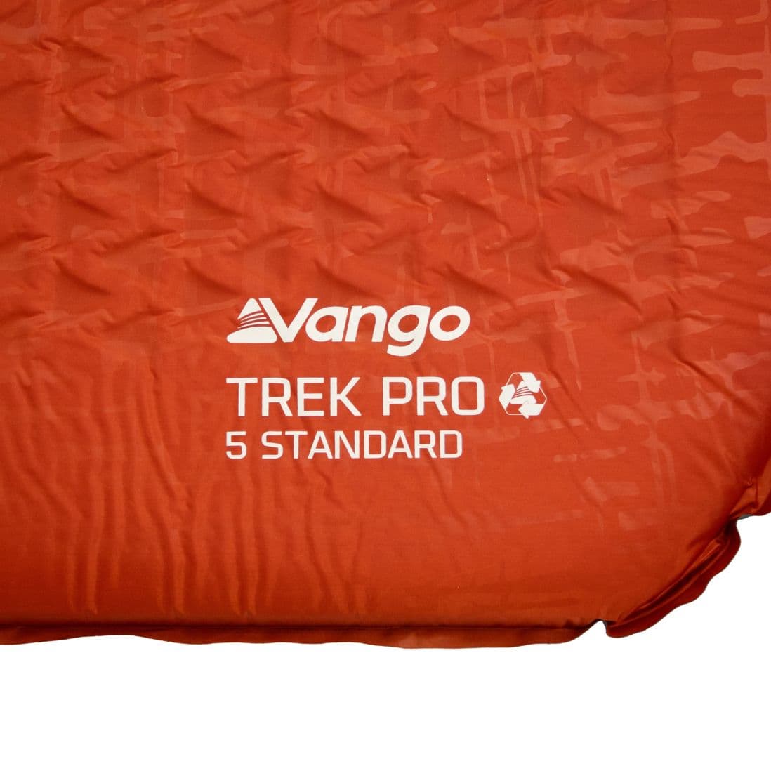 Close-up of the textured surface of the Vango Trek Pro 5 Standard camping mat, highlighting its durable and slip-resistant fabric.