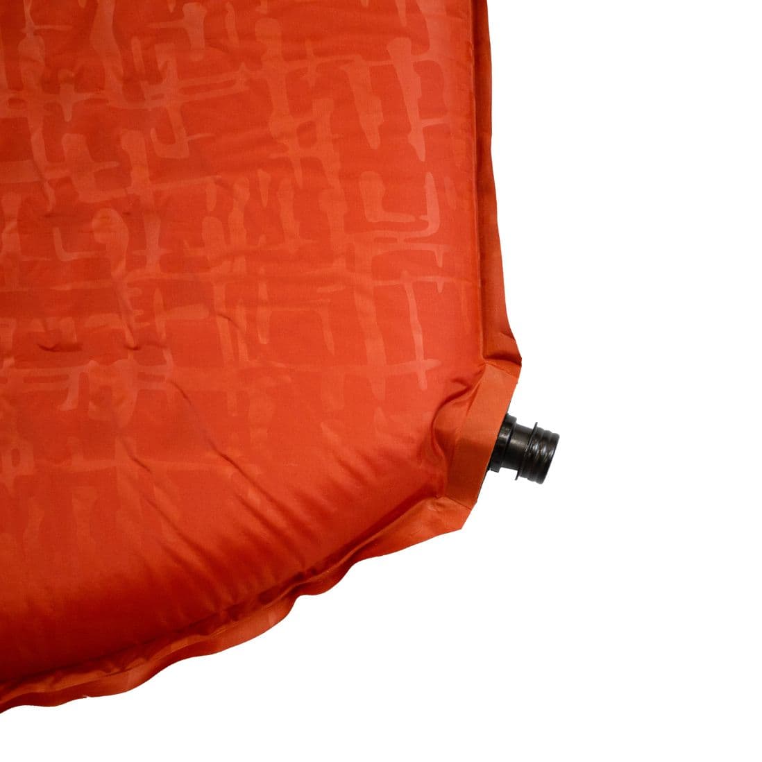 Corner of the Vango Trek Pro 5 Standard trekking mat, showing the easy-to-use fast-flow valve for inflation and deflation.