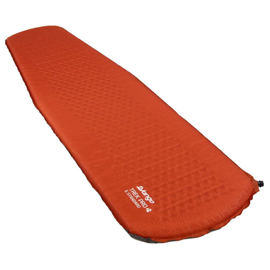 Full-length view of the Vango Trek Pro 5 Standard self-inflating trekking mat, ideal for camping and hiking.