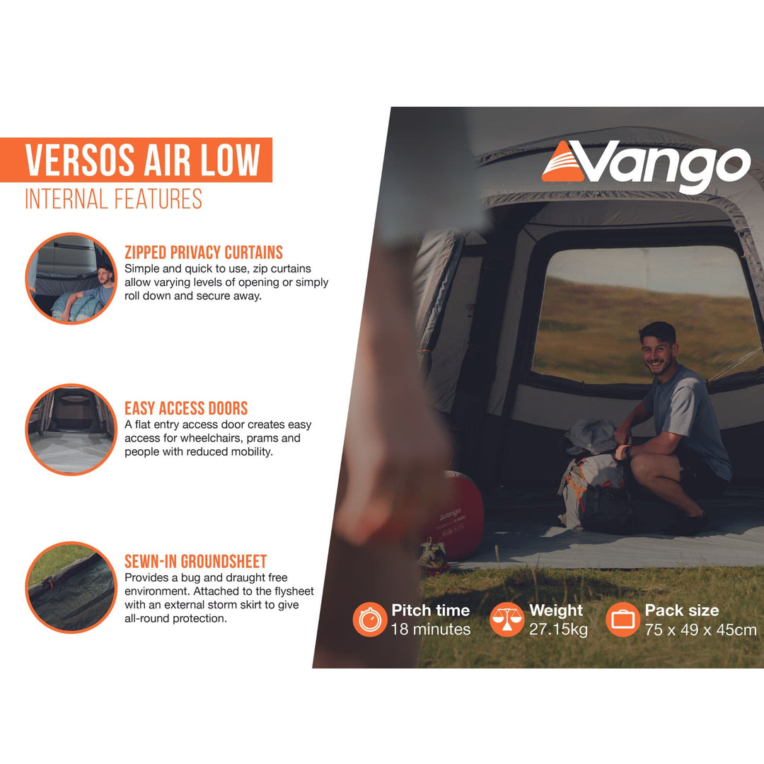 Vango Versos Air Low Drive Away Awning Internal features