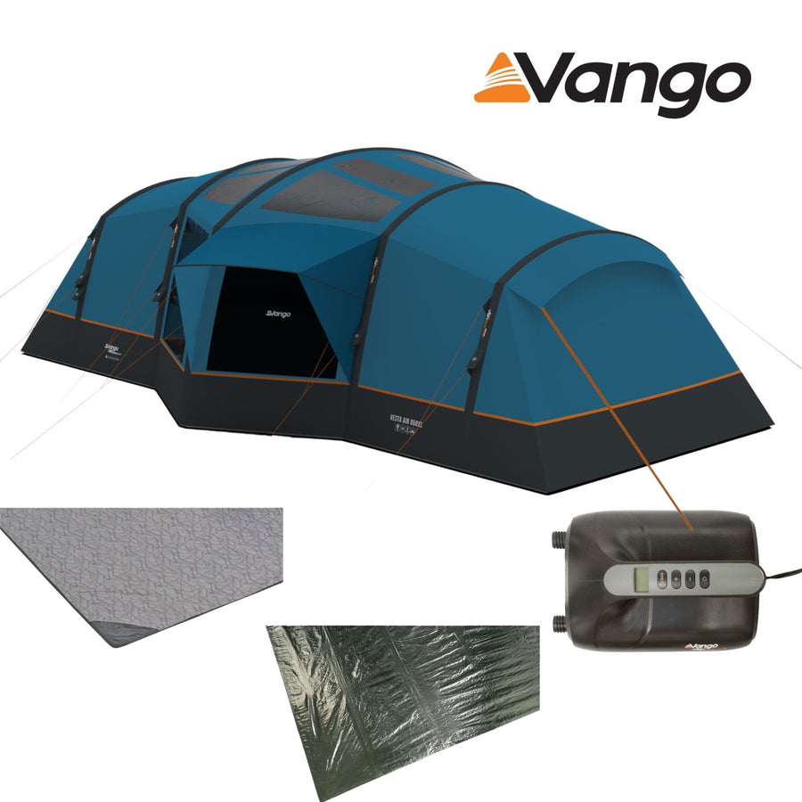Vango Vesta Air 850XL Eco Dura Ultimate Bundle - Includes tent, Footprint groundsheet, Carpet & Turbo Pump