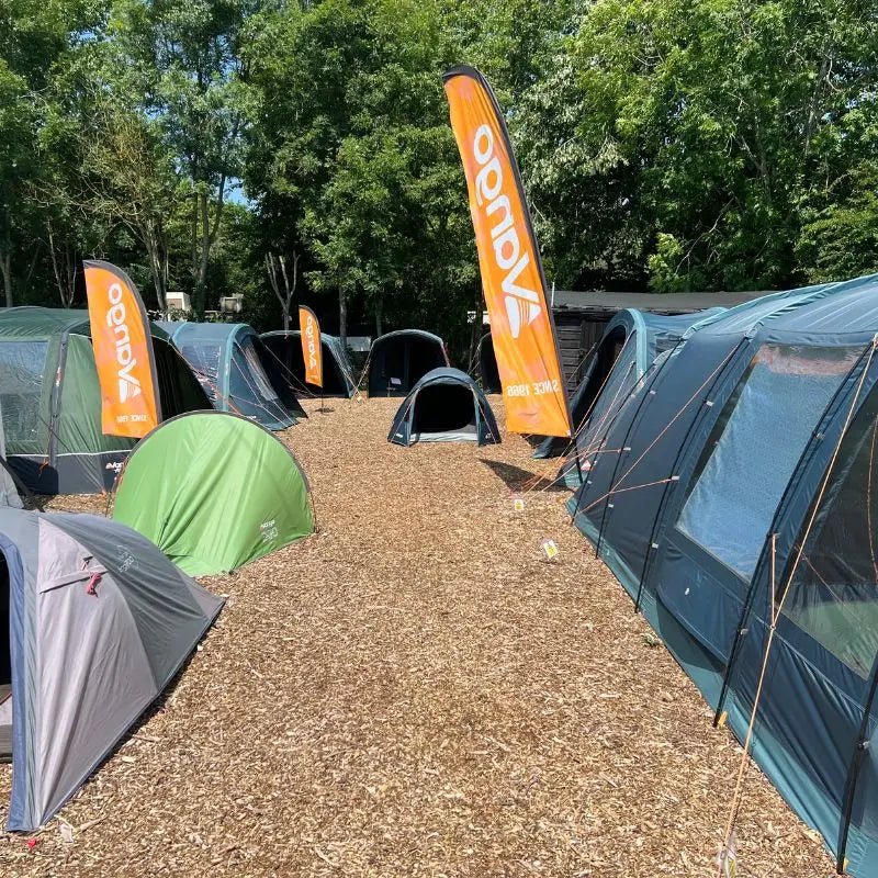 WM Camping Showground - show a large selection of tents and drive away awnings.