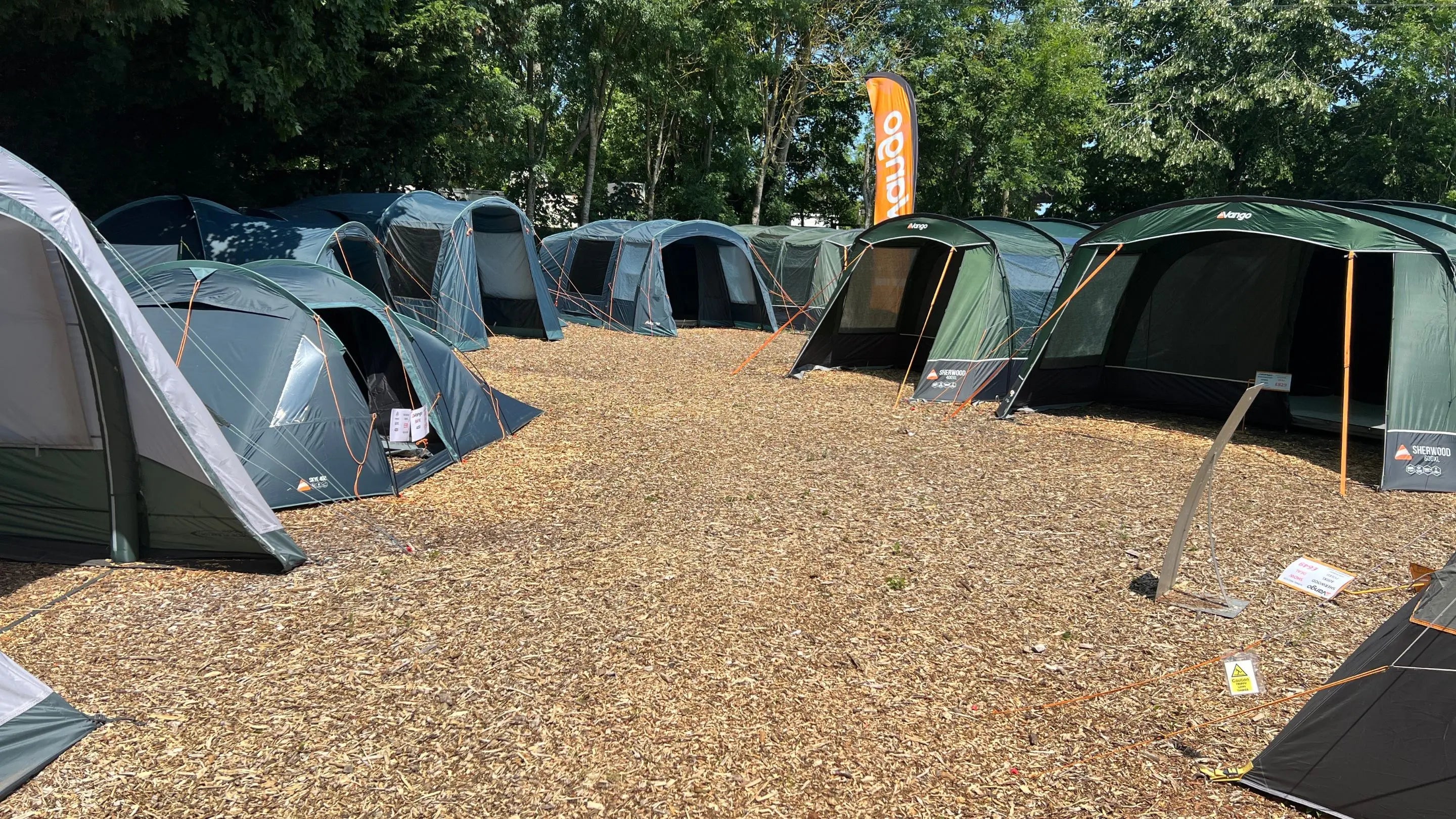WM Camping Showground - show a large selection of tents and drive away awnings.