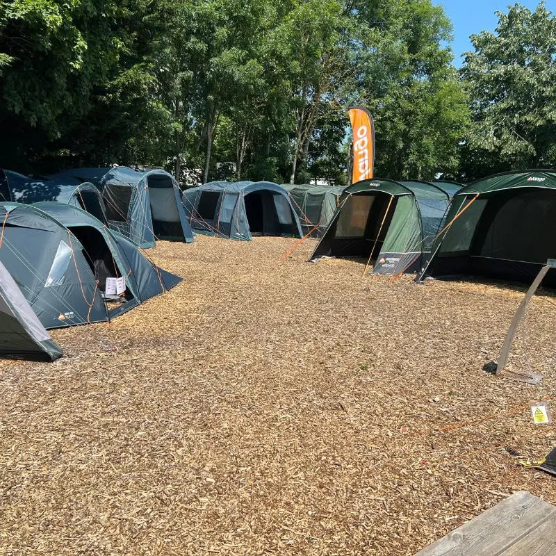 WM Camping Showground - show a large selection of tents and drive away awnings.