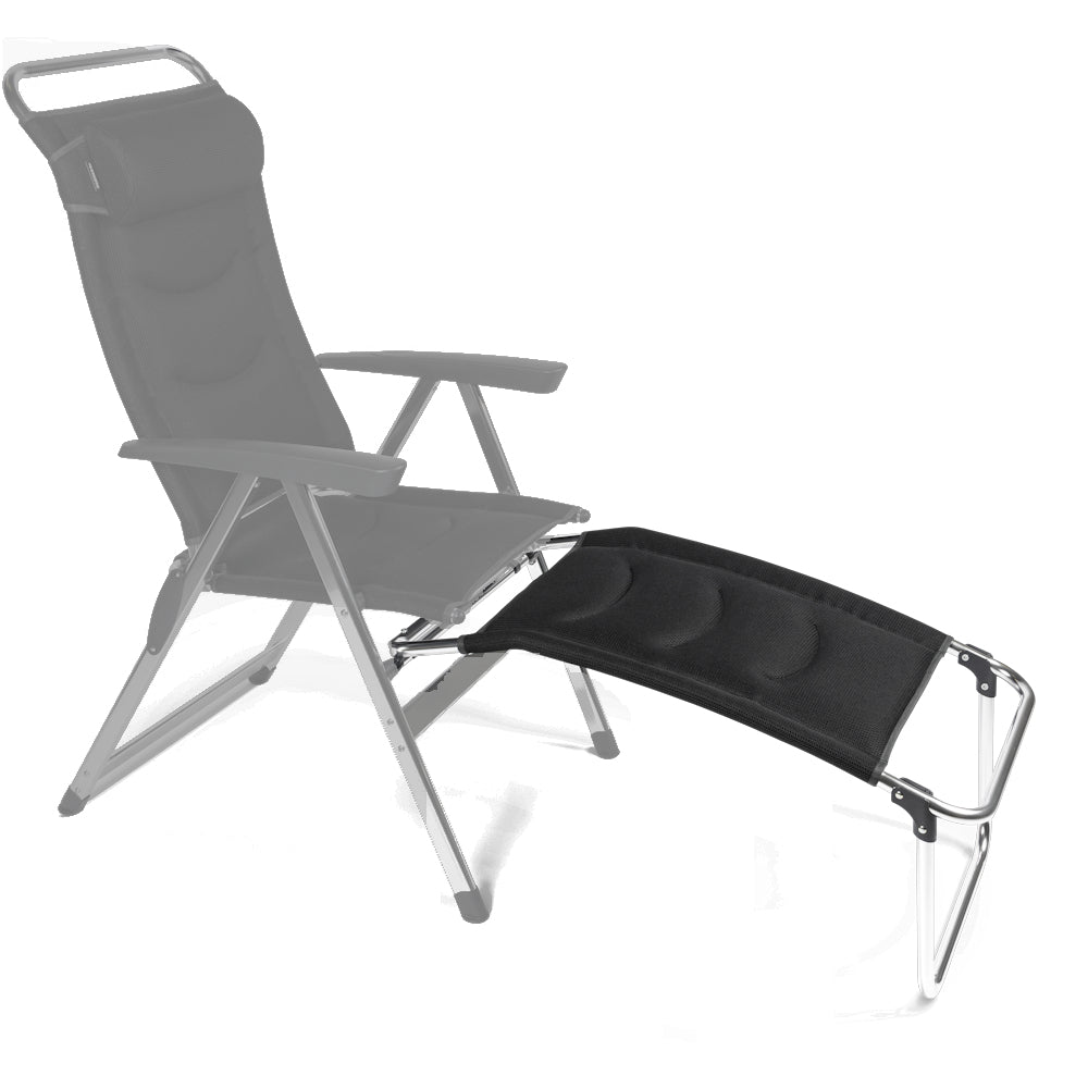 2 x Dometic Lusso Milano Chair (Pro-Black) - PLUS 2 x Milano Footrests (Pro Black)