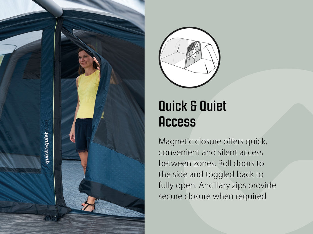 Outwell Knoxville 7SA Tent Quick and quiet access