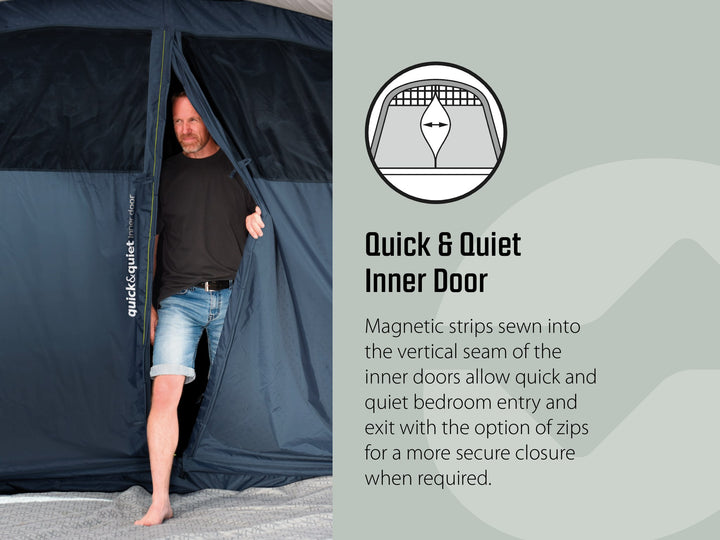 Outwell Knoxville 7SA Tent Quick and quiet inner door